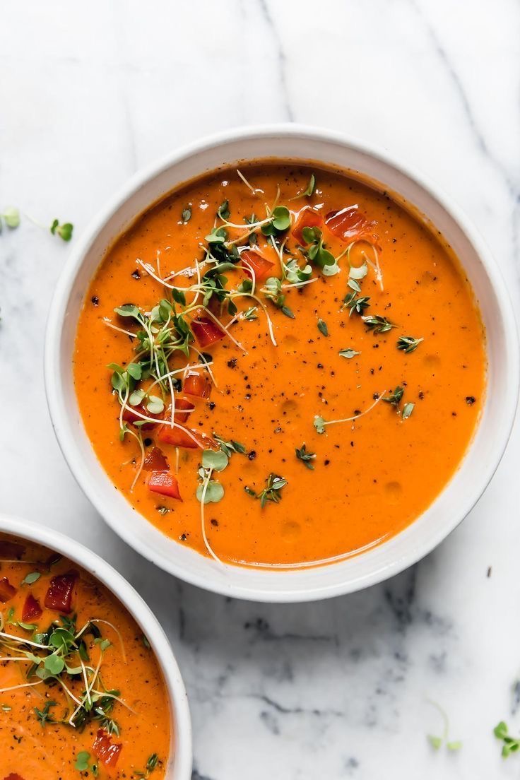Healthy vegetable soup with fresh herbs prepared by private chef Melek Ozyavru in Kas Antalya for meal prep and retreats